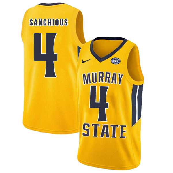 Murray State Racers 4 Brion Sanchious Yellow College Basketball Jersey Dzhi,We sell and wholesale Murray State Racers 4 Brion Sanchious Yellow College Basketball Jersey Dzhi on line form chian!